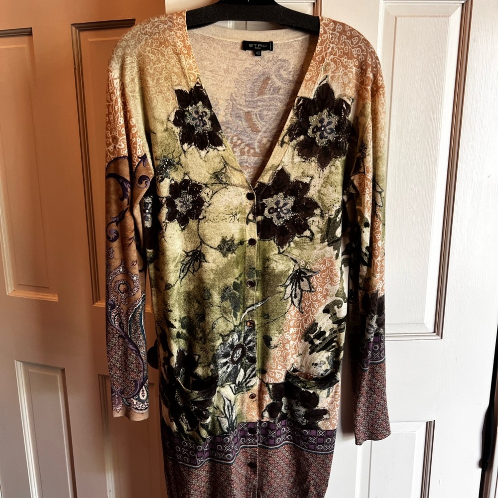 Etro Floral Button-Up Cardigan